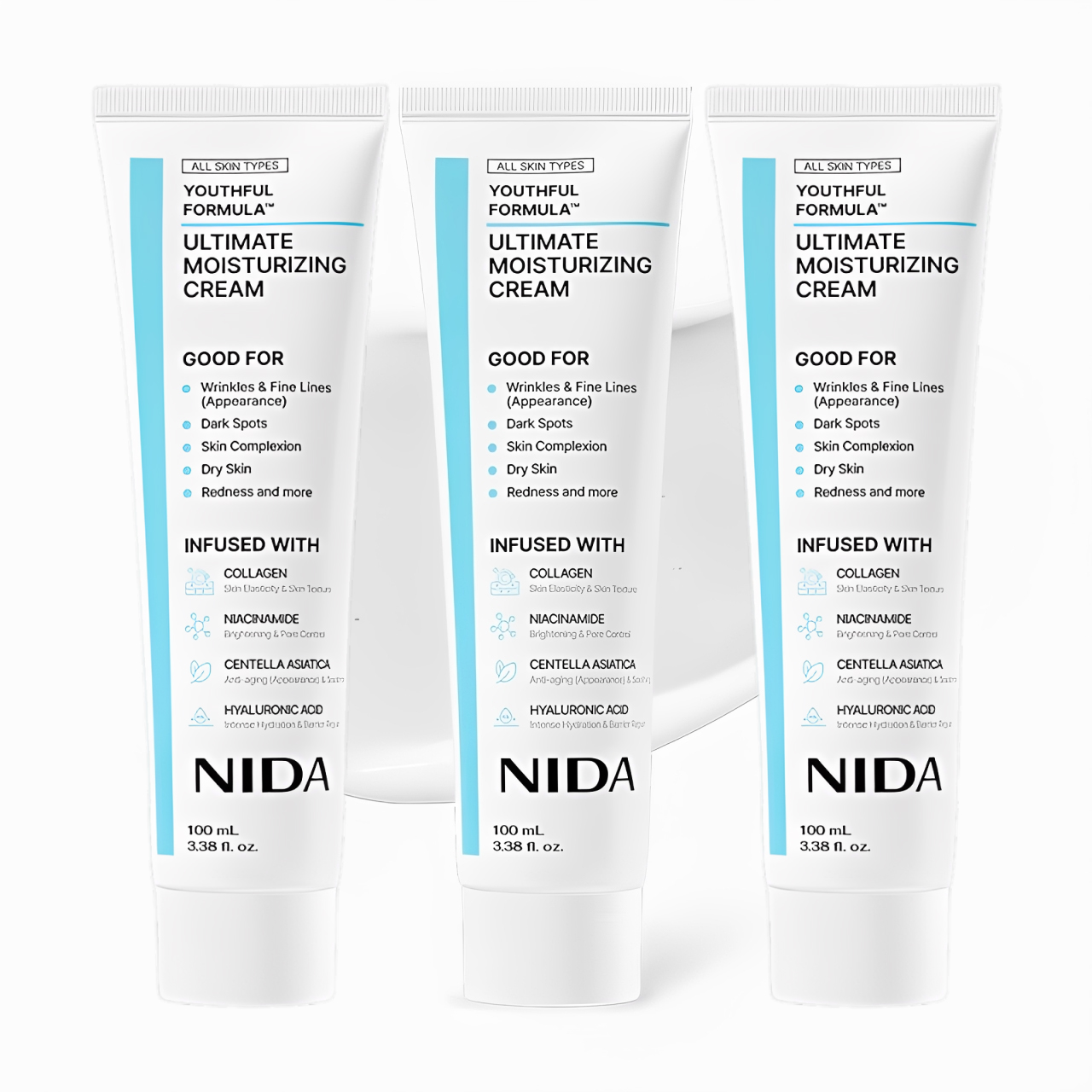 Luxury Skincare Korea - Creme Hidratante Facial NIDA com Colágeno