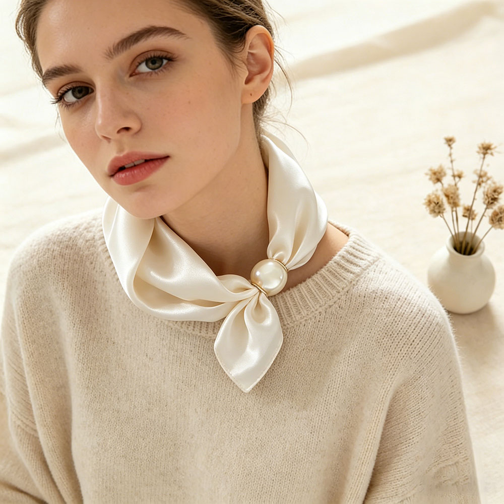 Lenço de Seda Fino com Pingent - Luxury Skincare Headband avaliação e preço